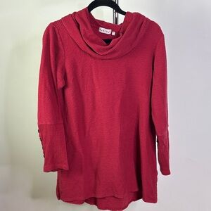 Habitat Rich Red Cowl Neck top
